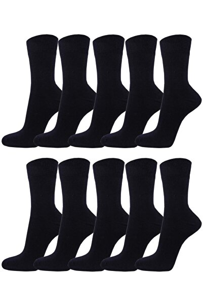 SOCKSHION Unisex Klasik Pamuklu Soket Çorap Siyah Renk