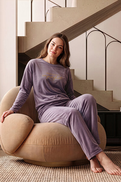 nisaNCa Kışlık Kadın Kadife Pijama Takımı - Süper Soft Serisi