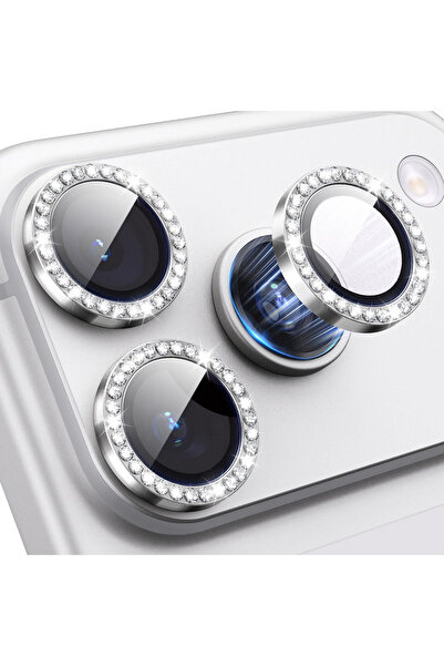 KVK PRİVACY iPhone 18 Pro / 18 Pro Max Uyumlu Premium AR+AF Taşlı Kamera Lens...