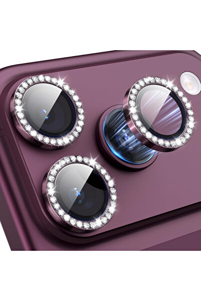 KVK PRİVACY iPhone 18 Pro / 18 Pro Max Uyumlu Premium AR+AF Taşlı Kamera Lens...