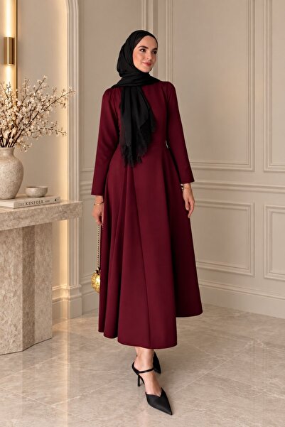 MAG FASHİON Rochie musulmană, Fustă burgundă, Rochie tip clopot, Rochie de se...