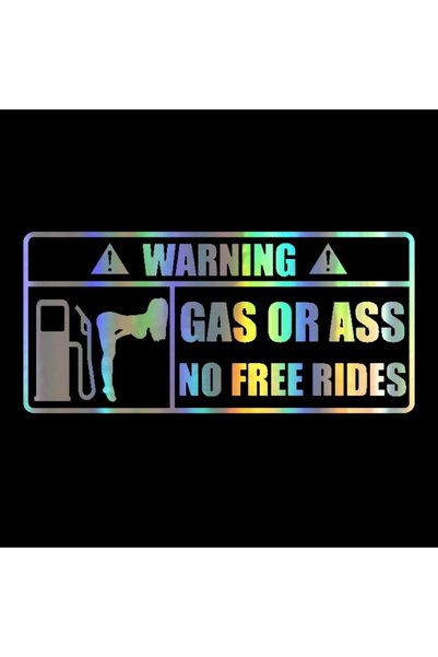 choice2 ملصق عاكس للسيارة من الفينيل بتصميم ليزر 15×7 سم بعبارة 'GAS OR ASS N...