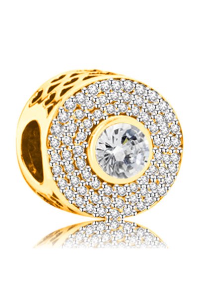 Choice1 MINISO A546G New 925 High Quality Silver Light Gold Rose Diamond Holl...