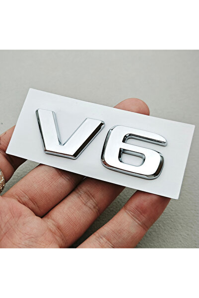 Choice V6 Chrome 3D ABS Black Logo V6 V8 Leters Car Fender Side Sticker Emble...