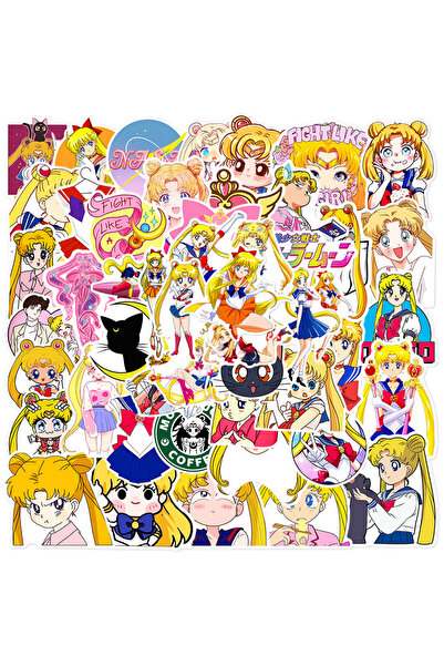 choice2 Bandai 50PCS 10/30/50pcs Kawaii Sailor Moon Anime Stickers Cute Girls...