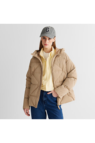 Gant Kadın Bej Regular Fit Fermuarlı Ceket