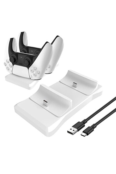 Choice White GAMINJA Dual Controller Charging Stand for Playstation 5 Control...