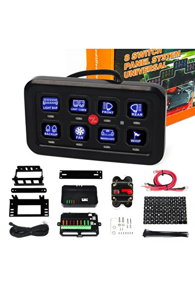 Choice KG-8L 6/8 Gangs Universal LED Switch Panel 12V Light On-Off Control Re...