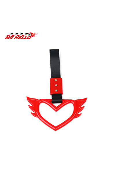 choice2 CB-Red 1pcs Tow Rope Heart Ring Car Tow Decoration Belt Train Bus Han...