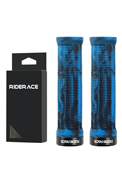 Choice Black Bule 1Pair Mountain Bike Handlebar Grips MTB Grips TPR Rubber Er...
