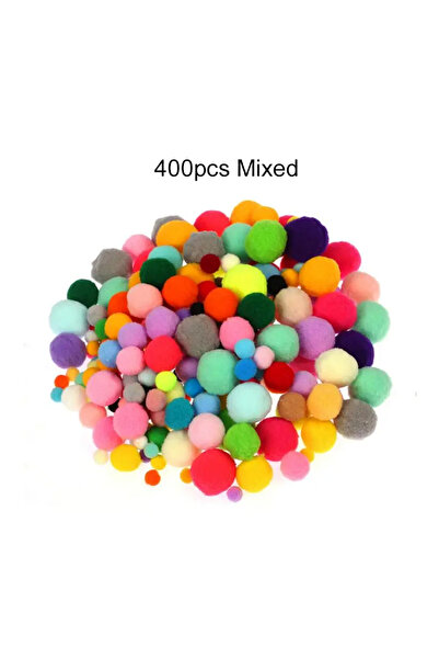 Choice3 400pcs mix size Pompom Ball 10/20/30mm DIY Handicraft Materials Fluff...