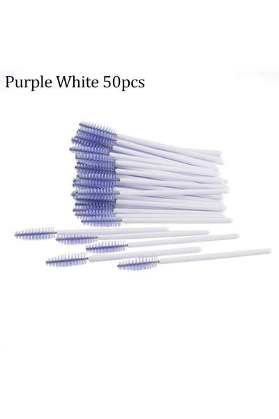 Choice3 06 50pcs Eyelash Brushes Reusable Mascara Wands Applicator Spoolers f...
