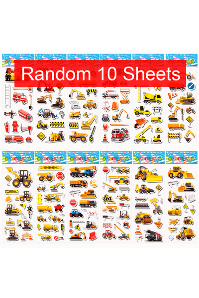 Choice PPT-10PCS-XGC 10 Mixed Packs Kids Stickers Puffy Bulk Stickers for Gir...