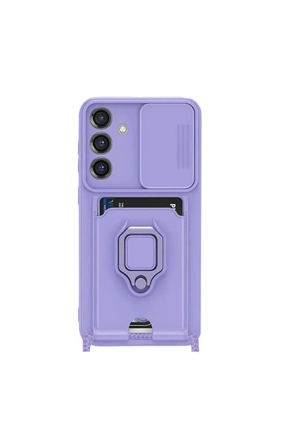SS HOME CONCEPT حافظة سامسونج جالاكسي S25 بلس من السيليكون مع حلقة زيما لبطاق...