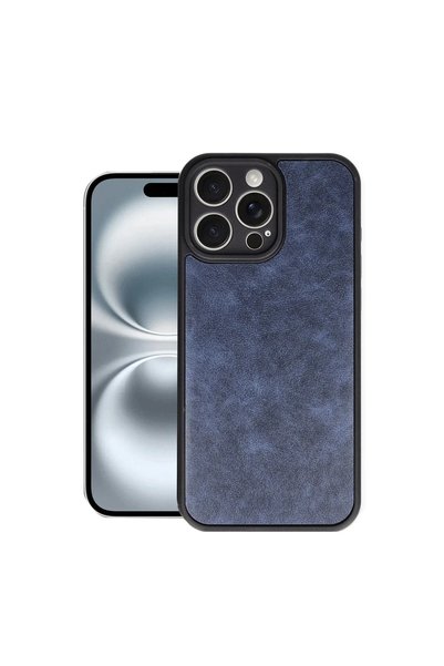 SS HOME CONCEPT غطاء جلد أراس لـ Apple iPhone 16 Pro Max - أزرق بحري