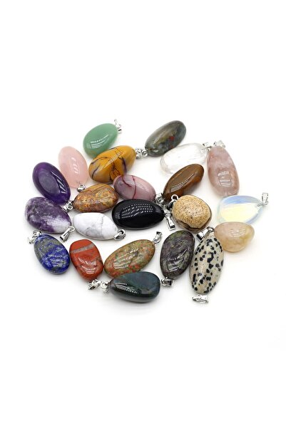 Choice Random color 5pcs 5PC Natural Stone Pendant Crystals Amethyst Rose Qua...