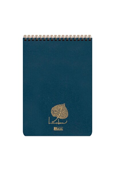 KESKİN COLOR A4 Spiral Cardboard Cover Checkered Linden Notepad - Blue