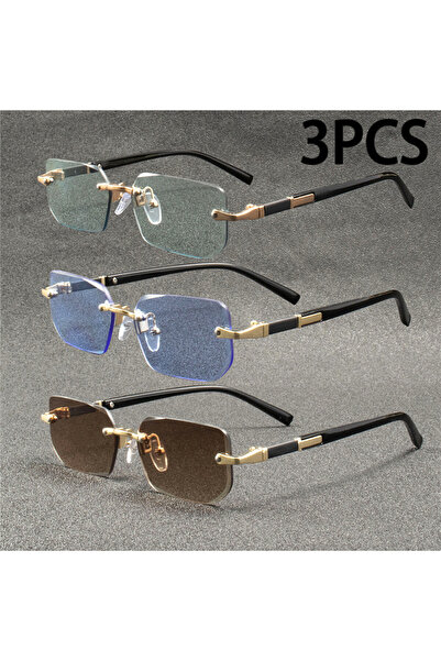 Choice5 Other 3PCSC3 1/3 PCS Rimless Sunglasses Rectangle Fashion Popular Wom...