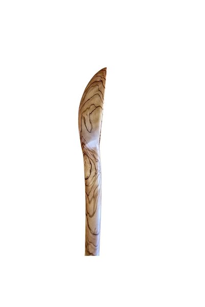 F&S WoodArt Edremite Olive Wood Natural Wood Handmade Wooden Spoon Tablespoon 29 cm Cookware Spoon