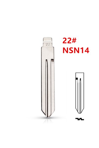 Choice 10pcs Uncut flip Metal key blade 22# NSN14 for Nissan Sunny Tiida Tean...