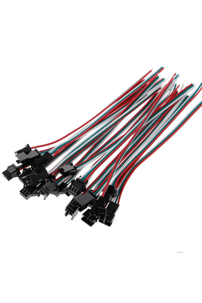 Choice10 10pairs 6Pin JST SM Male Female LED Extension Connector Cable Wires ...