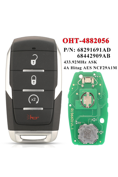 Choice 4 Buttons Start jingyuqin OHT-4882056 Smart Prox Remote Key Fob 433.92...