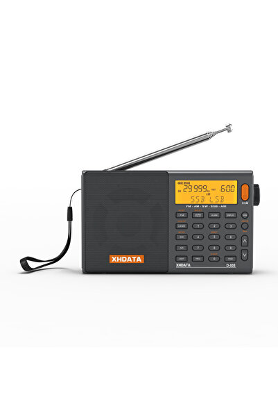 Choice راديو XHDATA D808 رمادي اللون، يعمل على موجات AM/FM/SW/MW وSSB وAIR وR...