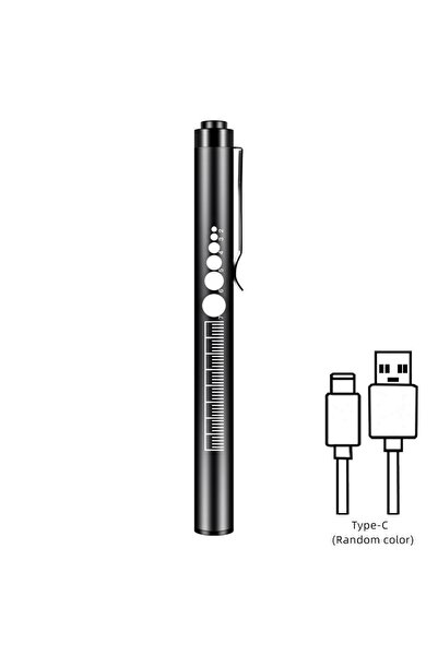 Choice Lithium Ion Battery Black 2-in-1 LED Penlight With Pupil Gauge Type-C ...