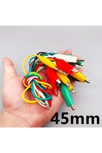 Choice 4.5cm 10 article 10pcs Color Alligator Clip Electric DIY Small Battery...