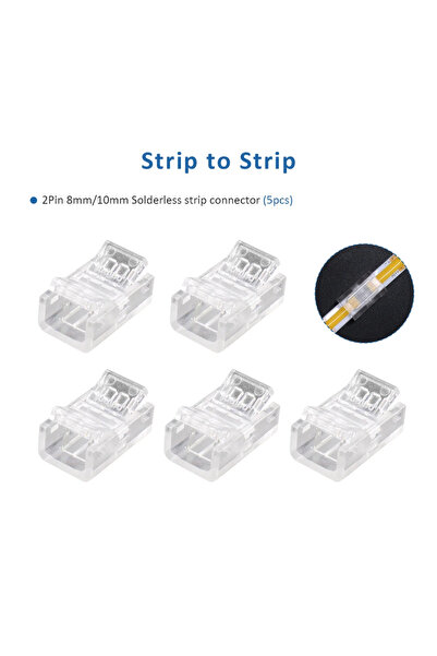 Choice8 2P 8mm Strip to strip 2 Pin 8mm 10mm LED Strips Connector Strip to St...