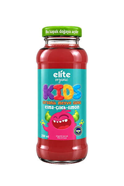 Elite Naturel Kids Organik Elma-Çilek-Limon Meyve Suyu 200 ml