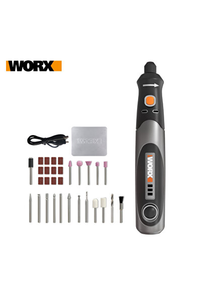 Choice أداة دوارة WX750 من Worx بقوة 4 فولت، ماكينة نقش وطحن وتلميع لاسلكية ص...