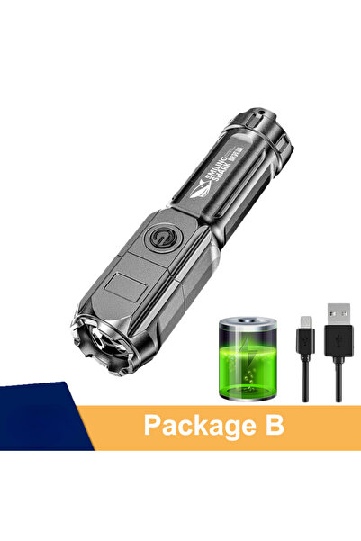 Choice 1PC Powerful LED Flashlight Rechargeable USB 18650 Waterproof Zoom Fis...