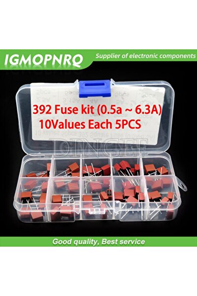 Choice 10values 50pcs Square Plastic Fuse 392 0.5A 500mA 1A 1.25A 1.6A 2A 2.5...