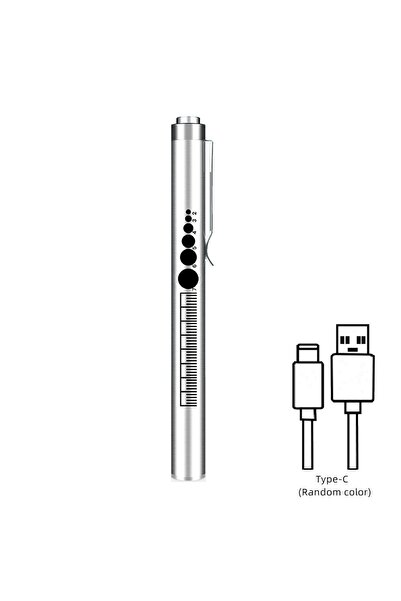 Choice Lithium Ion Battery Silver 2-in-1 LED Penlight With Pupil Gauge Type-C...