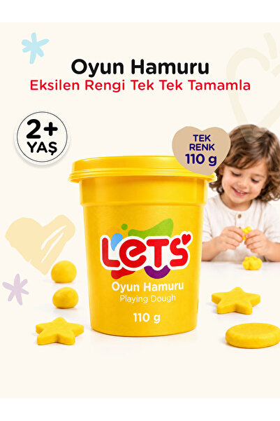 Lets Oyun Hamuru Sarı Tekli 110g