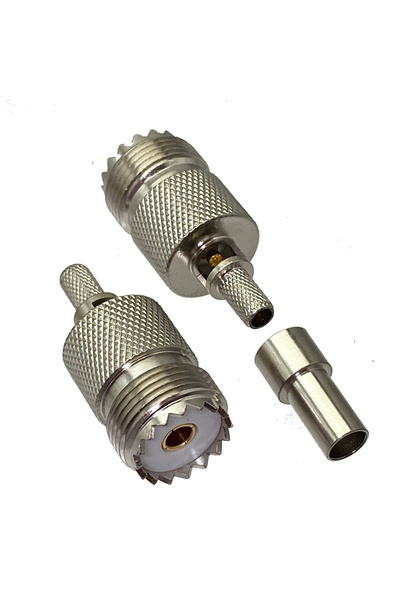 Choice 10pcs Connector UHF female SO239 window crimp RG58 RG142 LMR195 RG400 ...