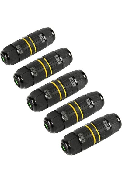 Choice M20 3PIN 5pcs 3 Pole M20 IP68 Waterproof Wire Connector External Elect...