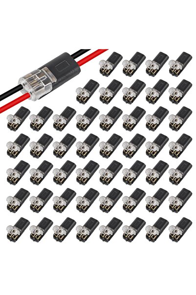 Choice 50pcs 50PCS Pluggable LED Wire Connectors, 2 Pin 2 Way Universal Compa...