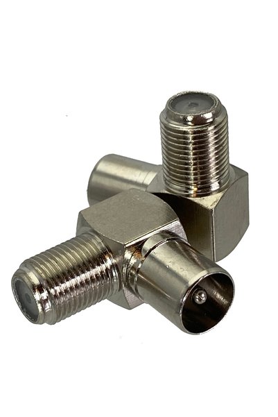 Choice1 F F to IEC M RA F TV to IEC PAL DVB-T Male Plug & Female Jack Striagh...