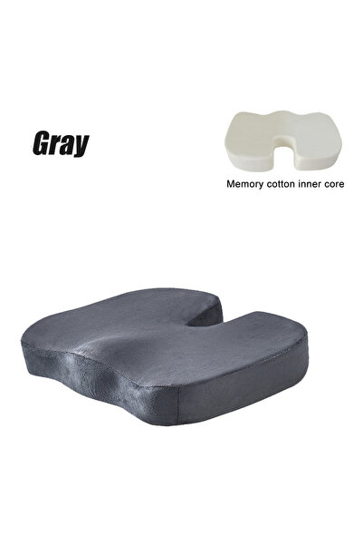 Choice Gray Travel Seat Cushion Memory Foam U-Shaped Pillow for Chair Cushion...