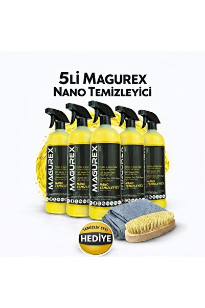 MAGUREX 5li Nano Temizleyici Genel Temizlik ve Araç İçi Bakım Seti Fırça ve B...