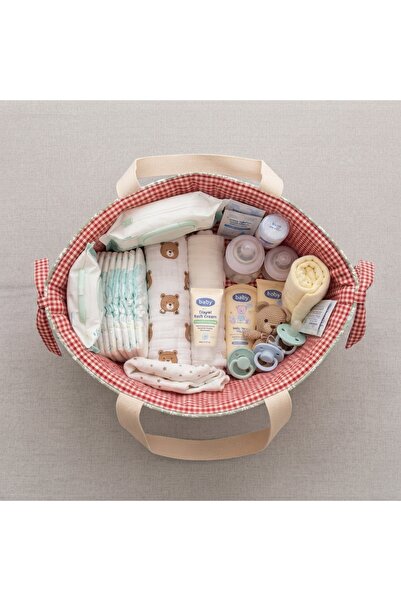 Elisss Design Mavi Bebek Bakım Çantası, Piknik Çantası, Lunchbag, Çiçek Desen...
