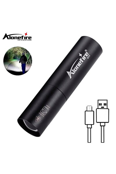 Choice USB Charging black White light Zoom Small Palm Mini Flashlight Recharg...