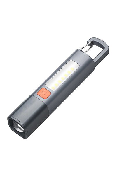 Choice Lithium ion ZOOM Grey Strong Lighting ABS Flashlamp USB Charging Porta...