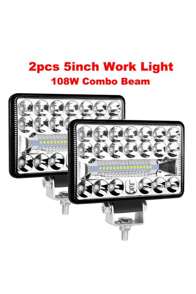 Choice قطعتان 5 بوصة 108 وات 4 بوصة 5 بوصة 6 بوصة 7 بوصة شريط إضاءة LED للطرق...