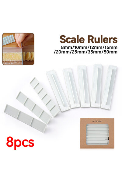 Choice 8Pcs Non-stick Biscuit Mold Cookie Cutter Press Scale Ruler Cutting Mo...