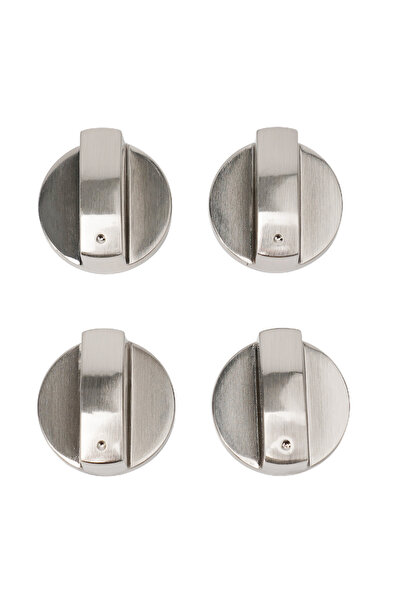 Choice 4pcs 4PCS Gas Stove Knobs 6mm Silver Modern Kitchen Electric Cooker Ov...