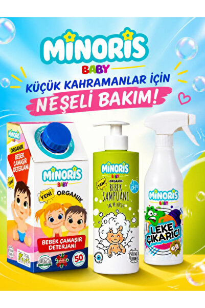 Minoris Baby Organik Antialerjik Bebek Çamaşır Deterjanı 50 Yıkama & VE Baby ...