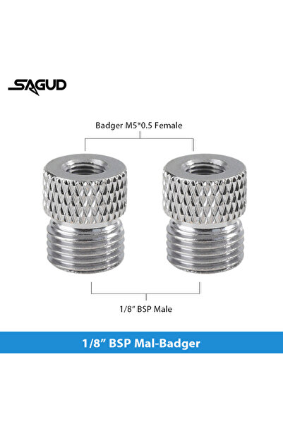 Choice SD-58-2 SAUGD 9PCS/Set Airbrush Adaptor Fitting Accessories Replacemen...